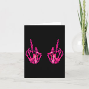 Funny Middle Finger Curse Word Breast Cancer Breas Karte