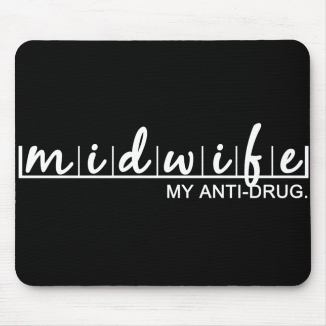 Funny Midfrau, meine Anti-Drogen-Frau Mousepad (Vorne)