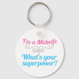 Funny Midfrau Superhero Schlüsselanhänger