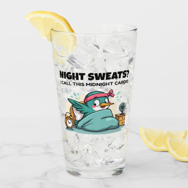Funny Midnight Cardio Glass Cup Glas (Vorderseite Ice)