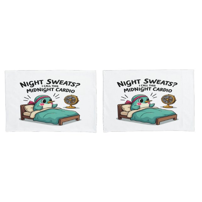 Funny Midnight Cardio Pillowcases Kissenbezug (Vorderseite-Set)