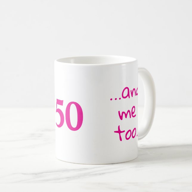 Funny Milestone Geburtstagsgeschenk, Custom Age, Kaffeetasse (VorderseiteRechts)