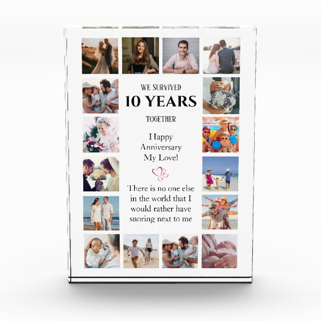 Funny Milestone Jubiläum Foto Block (Vorderseite)