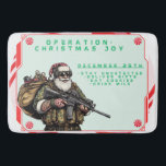 Funny Military/Christmas Santa Badematte<br><div class="desc">Versag nie</div>