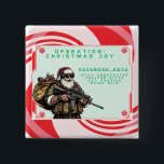 Funny Military/Christmas Santa Button<br><div class="desc">Versag nie</div>