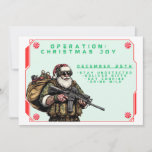 Funny Military/Christmas Santa Feiertagskarte<br><div class="desc">Versag nie</div>