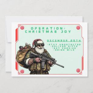 Funny Military/Christmas Santa Feiertagskarte