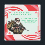 Funny Military/Christmas Santa Magnet<br><div class="desc">Versag nie</div>
