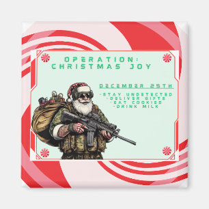 Funny Military/Christmas Santa Magnet