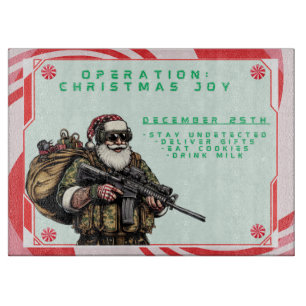 Funny Military/Christmas Santa Schneidebrett