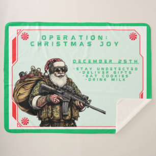 Funny Military/Christmas Santa Sherpadecke