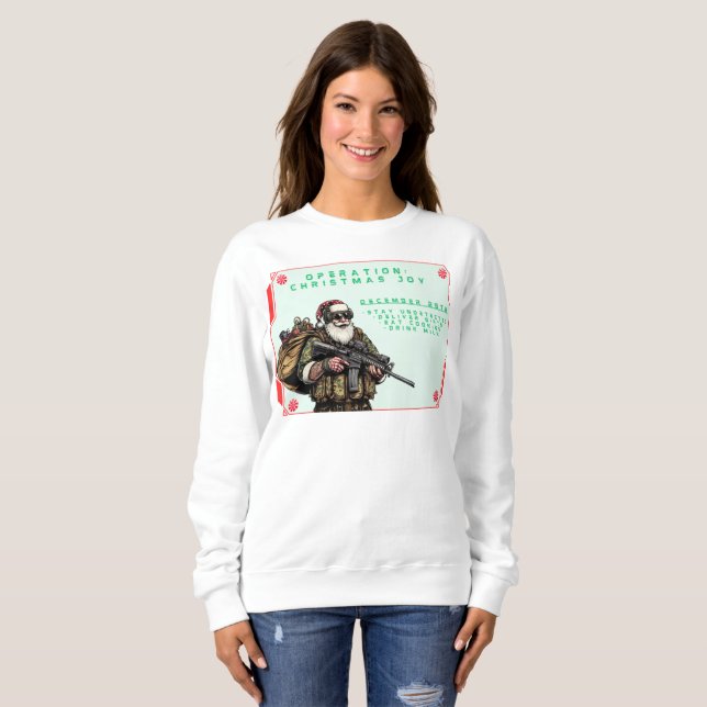 Funny Military/Christmas Santa Sweatshirt (Vorne ganz)