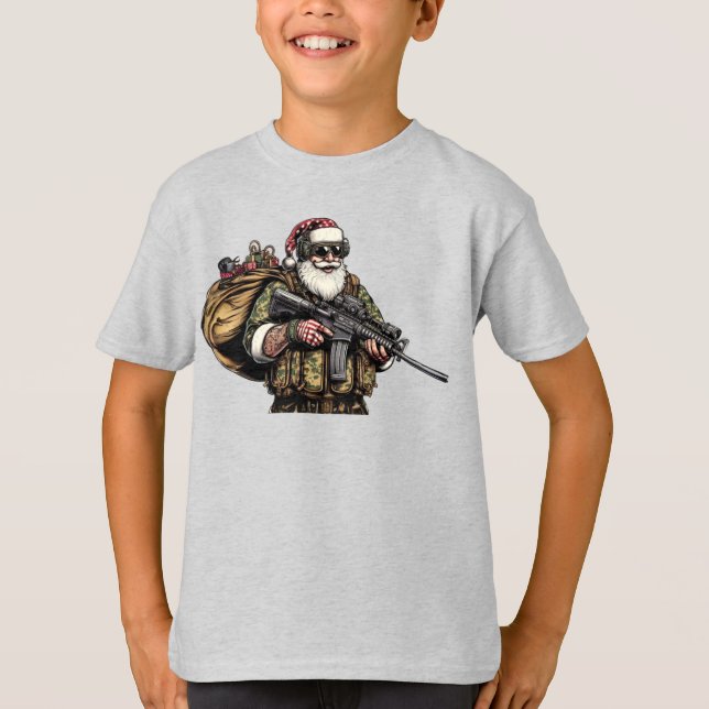 Funny Military/Christmas Santa T-Shirt (Vorderseite)