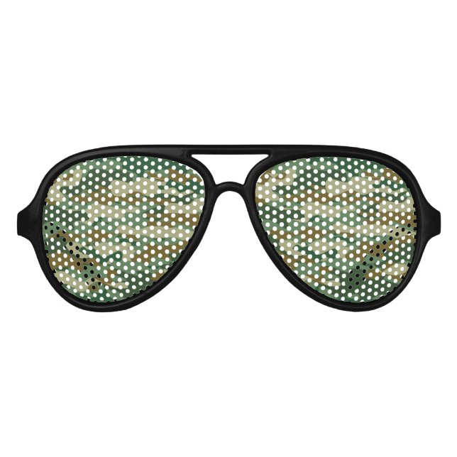 Funny Military Targeflage Armee Camouflage Party S Sonnenbrille (Vorderseite)