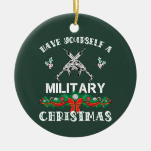 Funny Military Weihnachten Sprichwort Keramik Ornament