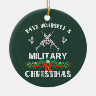 Funny Military Weihnachten Sprichwort Keramik Ornament