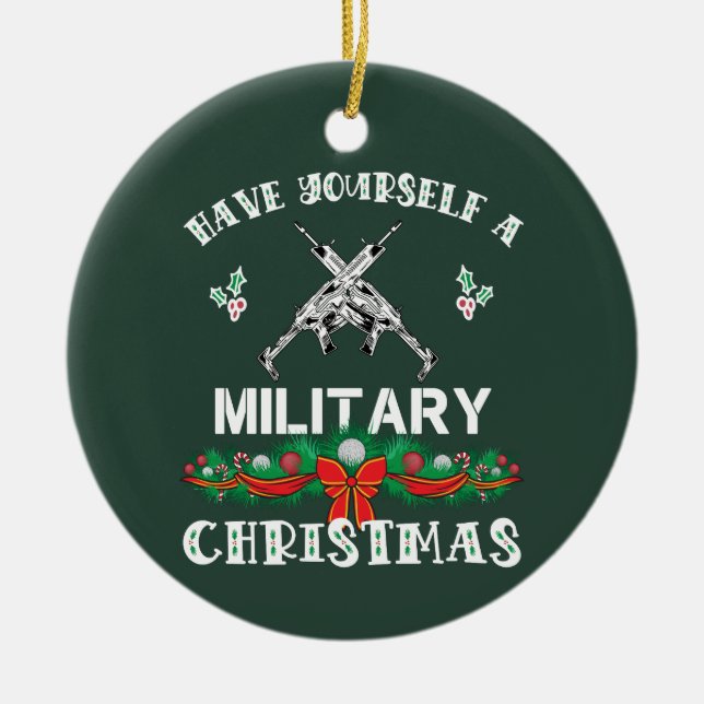 Funny Military Weihnachten Sprichwort Keramik Ornament (Vorne)