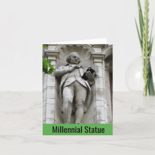 Funny Millennium ial Statue Happy Birthday Card Karte