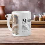Funny Mimi Definition Foto Kaffee Tasse<br><div class="desc">Ein Geschenk für eine coole Großmutter mit zwei Fotos der Enkelin(n) und einem lustigen Begriff für das Wort Mimi,  der leicht personalisiert werden kann.</div>