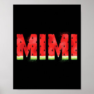 Funny Mimi Watermelon Sommerfrüchte Familie Matchi Poster