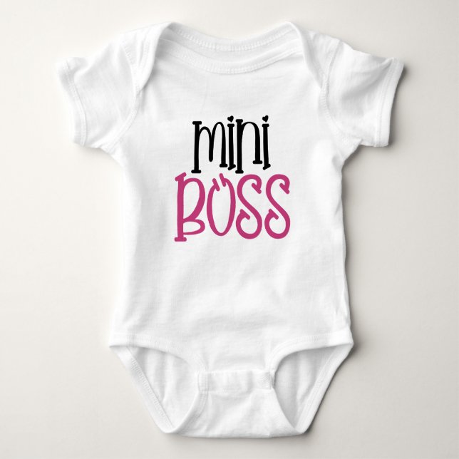 Funny Mini Boss Girl Baby Strampler (Vorderseite)
