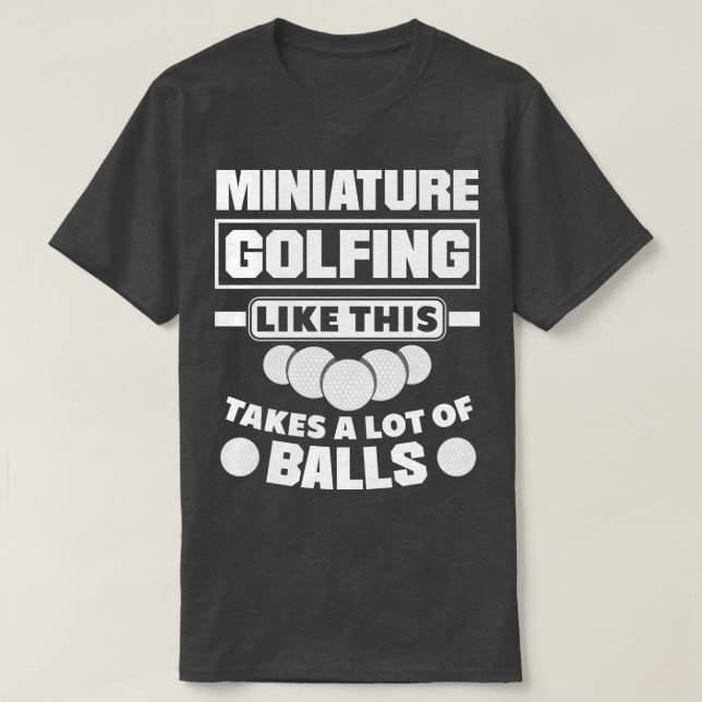 Funny Miniature Golf Miniaturspielraum Golfspielwe T-Shirt (Design vorne)