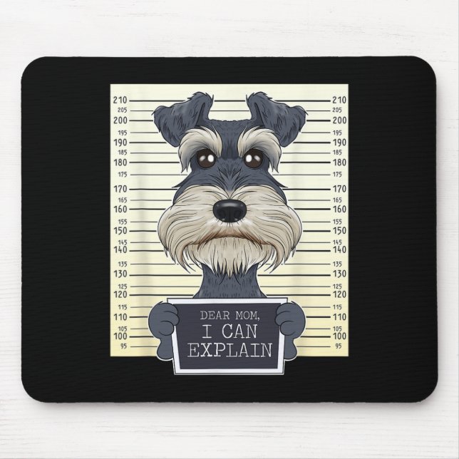 Funny Miniature Schnauzer Mama I Miniatur Schnauze Mousepad (Vorne)
