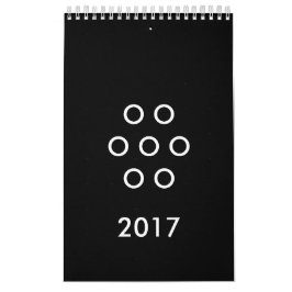 Funny Minimalism Circles Black and White Kalender