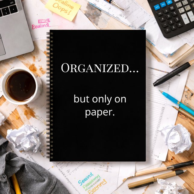 Funny Minimalist Binder Custom Initial Back Notizbuch (Von Creator hochgeladen)