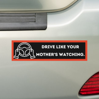 Funny Minimalist Safe Driving Bumper Sticker Autoaufkleber