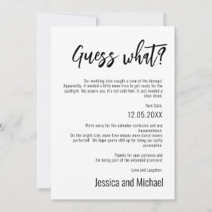 💍 Funny Minimalistisch Elegante Planänderung Save The Date