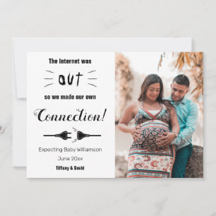 Funny Minimalistisch Making Connectivity Pregnancy Ankündigung