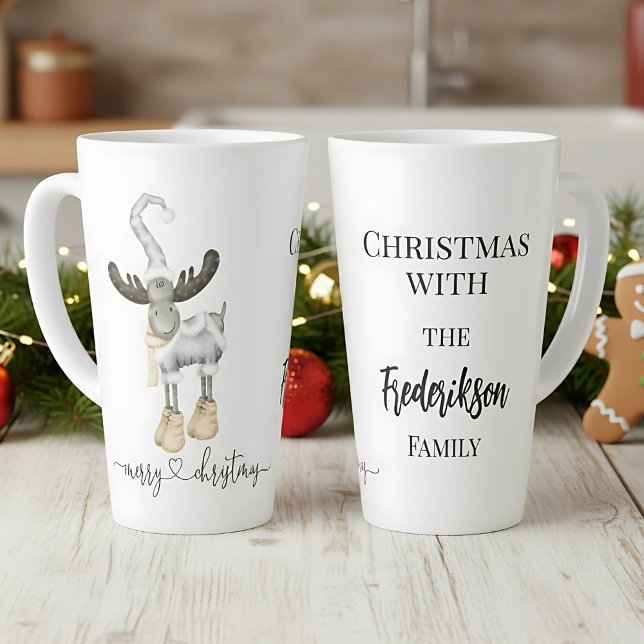 Funny Minimalistisch Nordic Frohe Weihnachten Milchtasse (personalized nordic christmas mug)