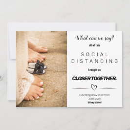 Funny Minimalistisch Social Distronancy Schwangers Ankündigung