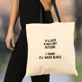 Funny Minimalistisch Tote Bag für Moody Tragetasche