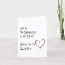 Funny Minimalistisch Valentinstag Card Phil Collin Feiertagskarte