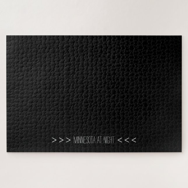 Funny Minnesota am Abend schwieriges schwarzes Puz Puzzle (Horizontal)
