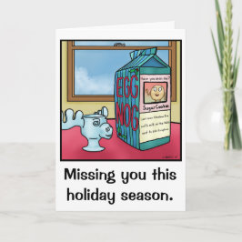 Funny Miss You Christmas Card Feiertagskarte