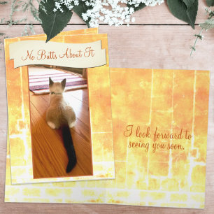 Funny Missing You Siamese Kitten Photo Placeholder Karte