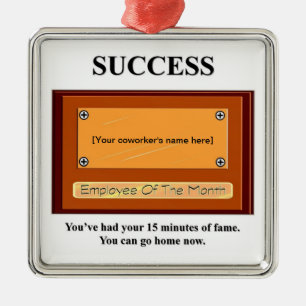 Funny Mitarbeiter des Monats Ihr Name Plate Ornament Aus Metall