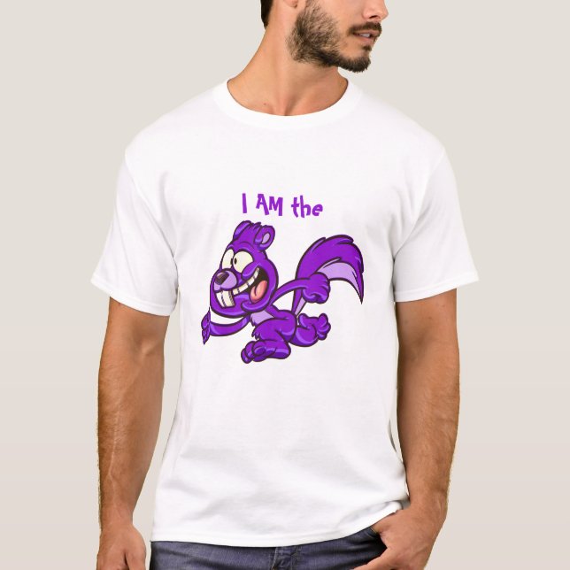 Funny Mitarbeiter - Ich bin das Lila Eichhörnchen T-Shirt (Vorderseite)
