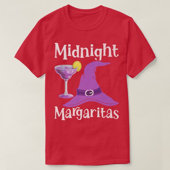 Funny Mitternacht Margaritas Hexenklopfen Hallowee T-Shirt (Design vorne)