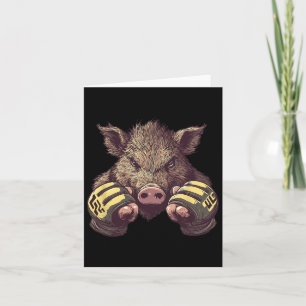 Funny Mixed Martial Arts Boar - Käfigkämpferei und Karte