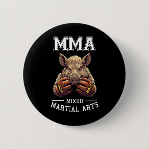 Funny Mixed Martial Arts Boar Thai Boxkäfig Kämpfe Button