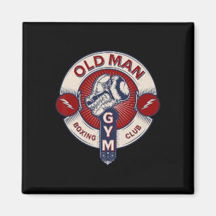Funny Mixed Martial Arts Old Man Boxing Club Comba Magnet