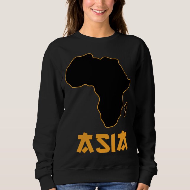 Funny Mixed Up Africa Asia 4 Sweatshirt (Vorderseite)