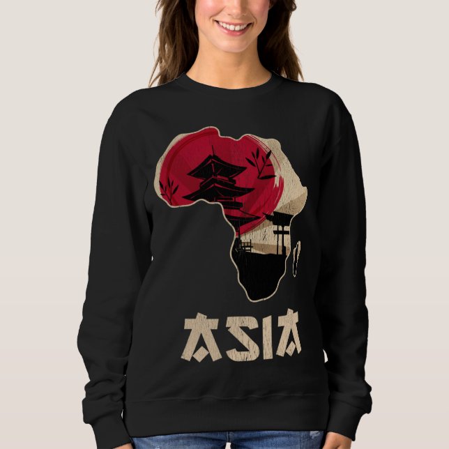 Funny Mixed Up Africa Asia Sweatshirt (Vorderseite)