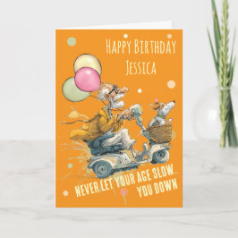 Funny Mobility Scooter Birthday Card Karte