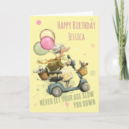 Funny Mobility Scooter Birthday Card Karte