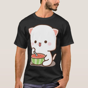 Funny mochi mochi peach cat Sticker.pnng T-Shirt